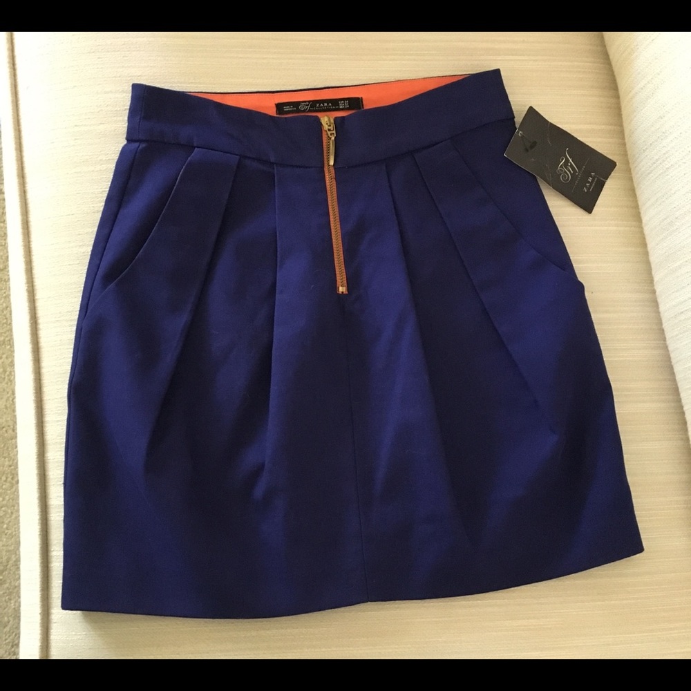 Zara front pleated skirt 2